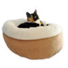 135822 AFP Lambswool Donut Bed TAN Beige