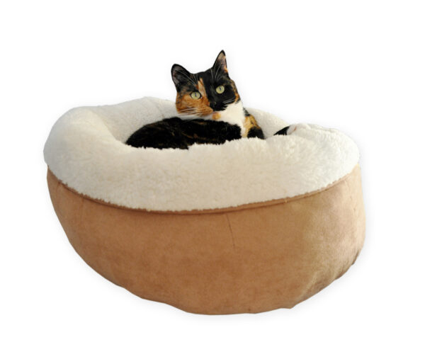 135822 AFP Lambswool Donut Bed TAN Beige