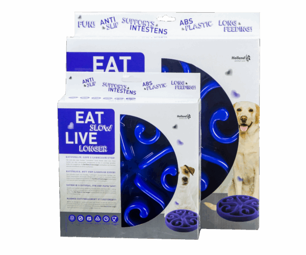 262845 Eat Slow Live Longer Original Blue S