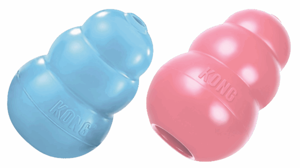 KONG Puppy M 8,6 cm Blauw of Roze