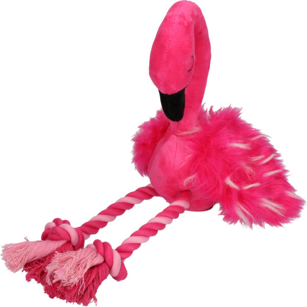 265429 Pawise Flamingo met poten van touw L