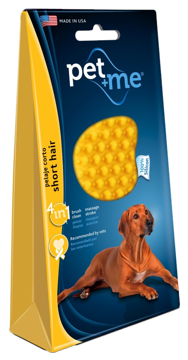 265736 Pet+Me Dog Short Hair Brush Yellow