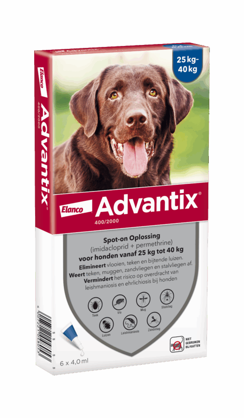 Advantix 400/2000 Hond (25 tot 40kg) 6P