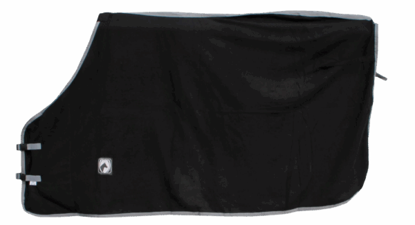 266552 Zweet/Fleece deken zw/gri 135/185cm