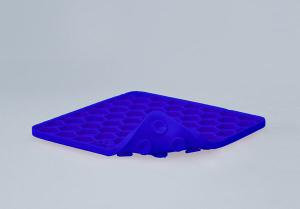Eat Slow Live Longer Lick Mat Honeycomb Blauw