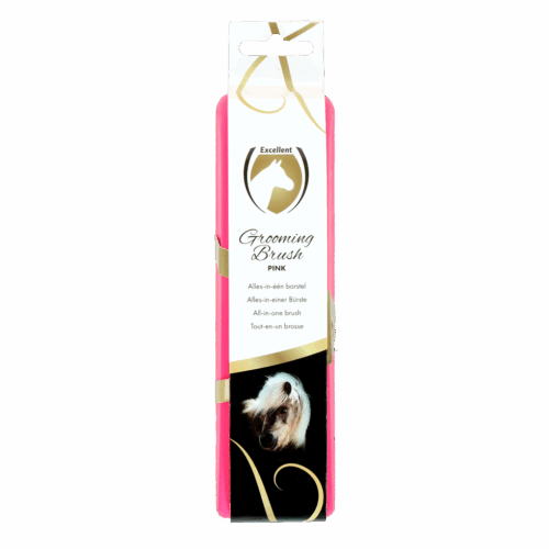 276714 Excellent Horse Grooming Brush Medium roze