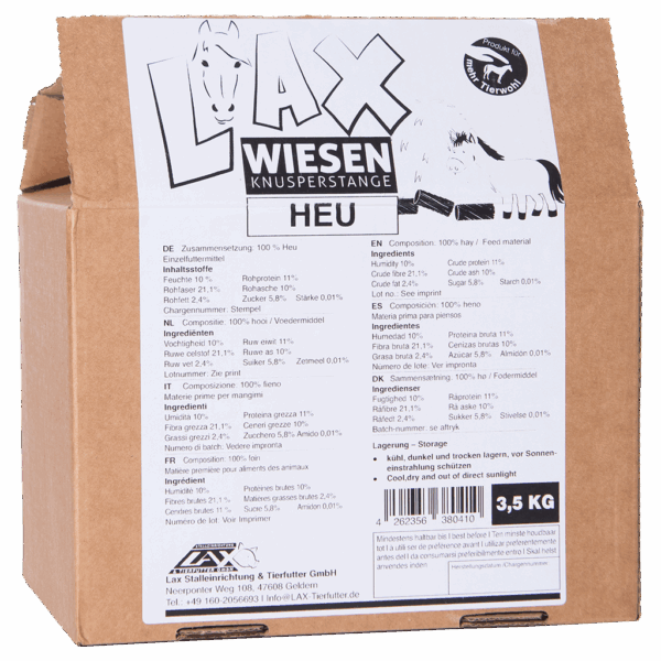 278868 Lax Hooi knabbelblok voor Paarden