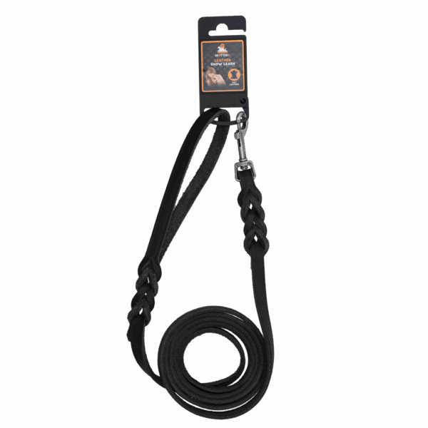 Spotted! Pro Leren Showlijn Zwart Musketon 1,2x180cm