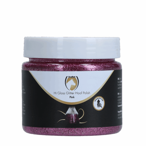 282667 Excellent Horse Hi Gloss Glitter Hoof Polish Pink 150 ml