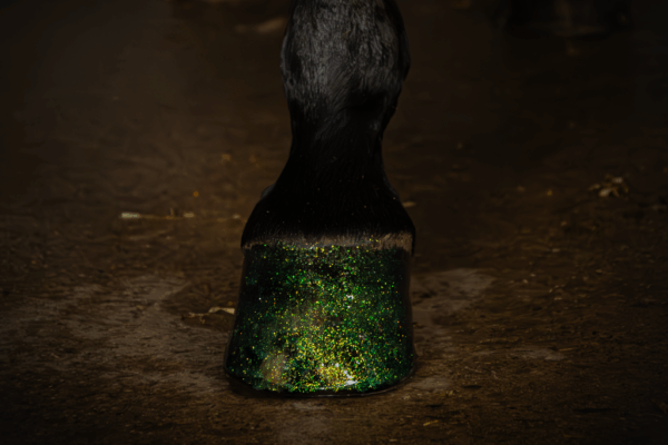 282854 Excellent Horse Hi Gloss Glitter Hoof Polish Green 150 ml