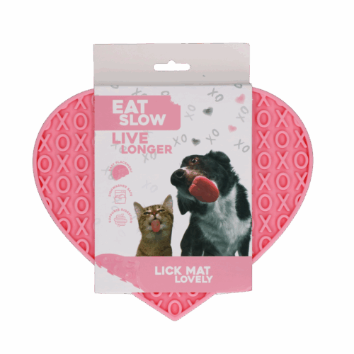 282890 Eat Slow Live Longer Lick Mat Lovely Pink