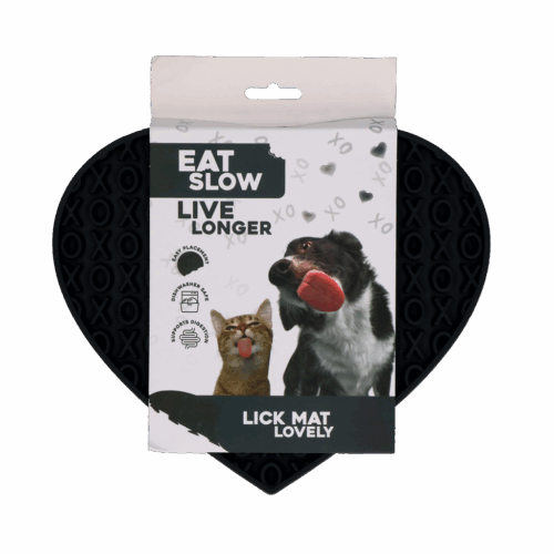 282892 Eat Slow Live Longer Lick Mat Lovely Grey