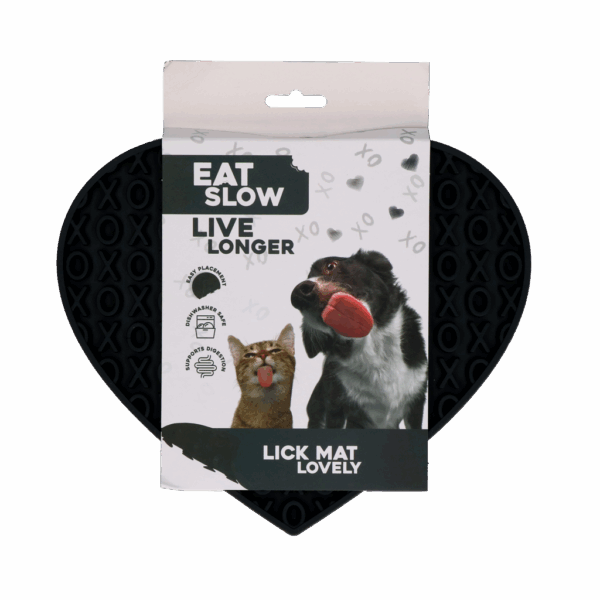 282892 Eat Slow Live Longer Lick Mat Lovely Grey
