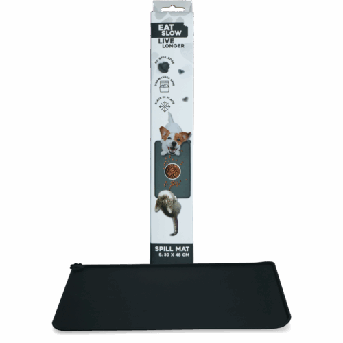 283037 Eat Slow Live Longer Spill Mat S Grey