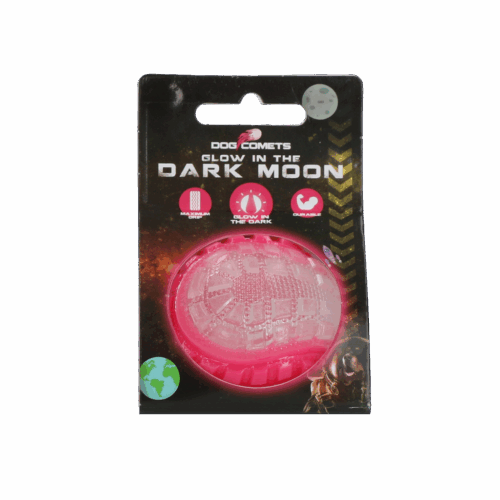 Dog Comets Glow in the Dark Moon Pink S