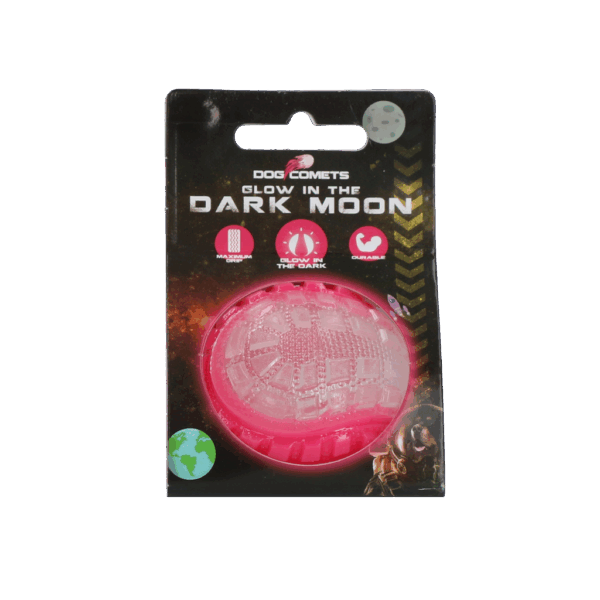 283243 Dog Comets Glow in the Dark Moon Pink S
