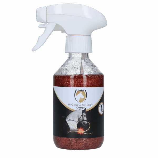 284806 Excellent Horse Hi Gloss Glitter Spray Orange 250 ml