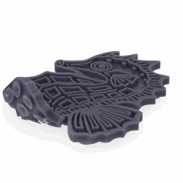 285228 Eat Slow Live Longer Lick Mat Seahorse Rood