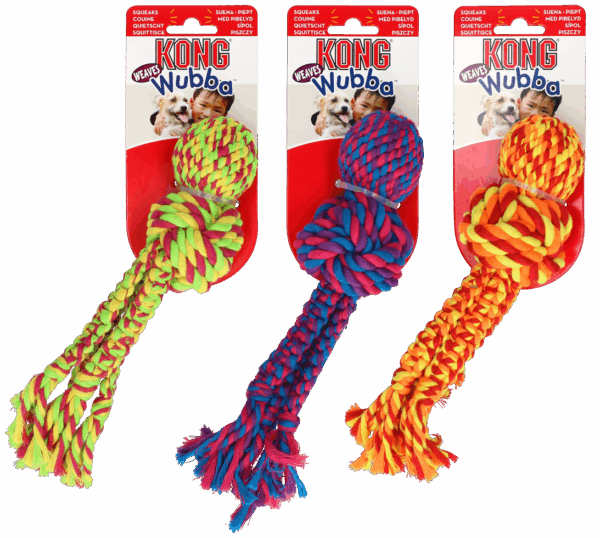 KONG Wubba Weaves met touw Ass. S