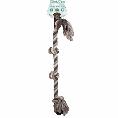 285784 Floss Toss Dental Rope 4 Knot 85 cm