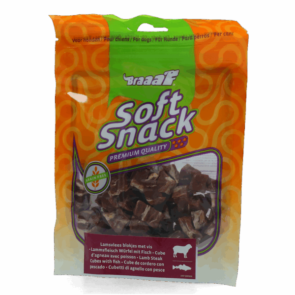 Braaaf Beef Steak Cubes with fish 1x1 cm