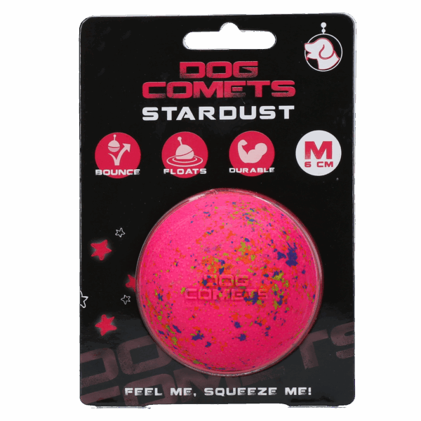 Dog Comets Ball Stardust Roze M