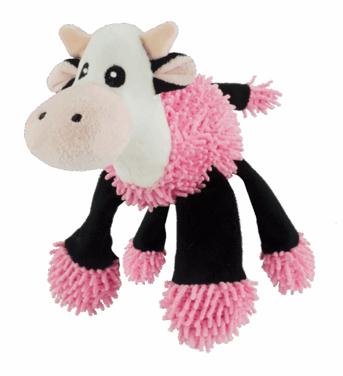 286621 Fuzzle Cow with 5 squeakers