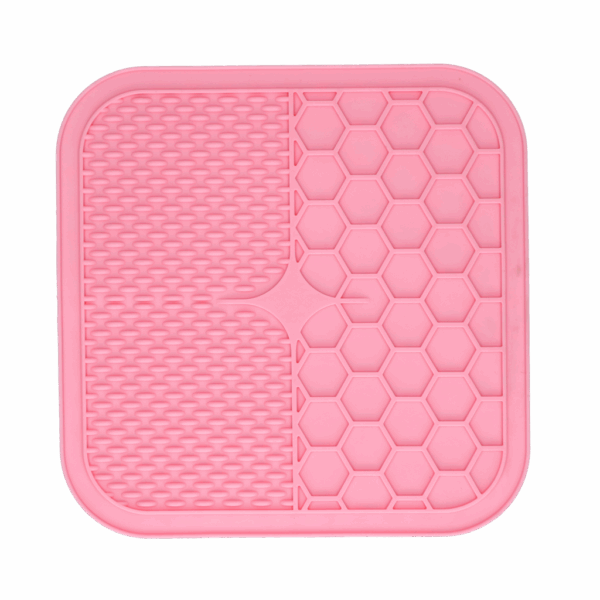 286737 Eat Slow Live Longer Lick Mat Duo L Red