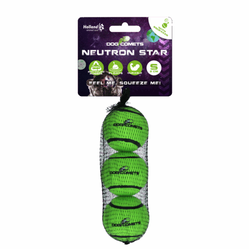 Dog comets Neutron Star Tennisbal met pieper S Groen 3st