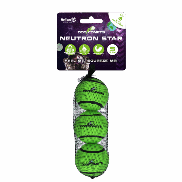 Dog comets Neutron Star Tennisbal met pieper S Groen 3st