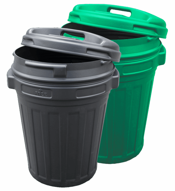 287443 Voerton met draaisluiting 70 liter Green