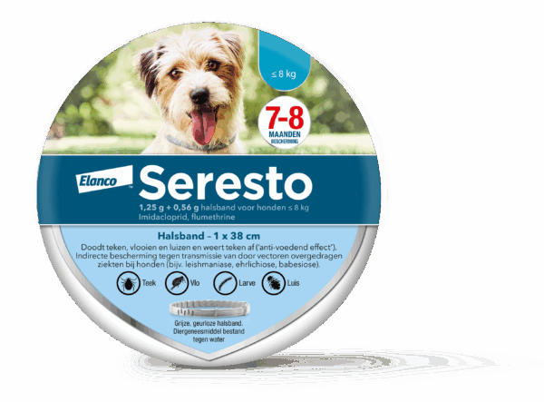 Seresto 1,25 g + 0,56 g vlooien-/tekenband hond tot 8 kg