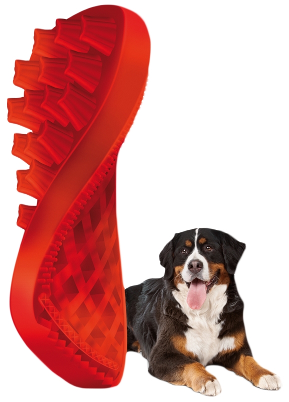 288103 Pet+Me Dog Long Hair Brush Red