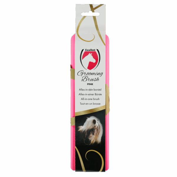 288356 Excellent Horse Grooming Brush Large roze