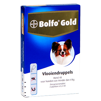 288358 Bolfo Gold 40 hond (<4 kg) - 2 pip