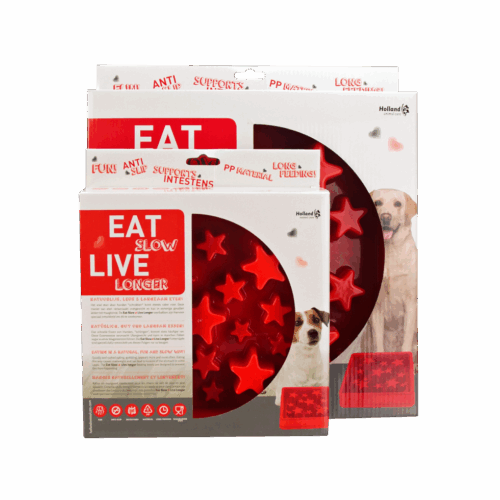 288708 Eat Slow Live Longer Star Red L