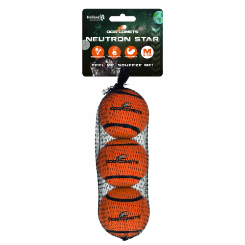 Dog comets Neutron Star Tennisbal met pieper M Oranje 3st