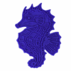 Eat Slow Live Longer Lick Mat Seahorse Blauw