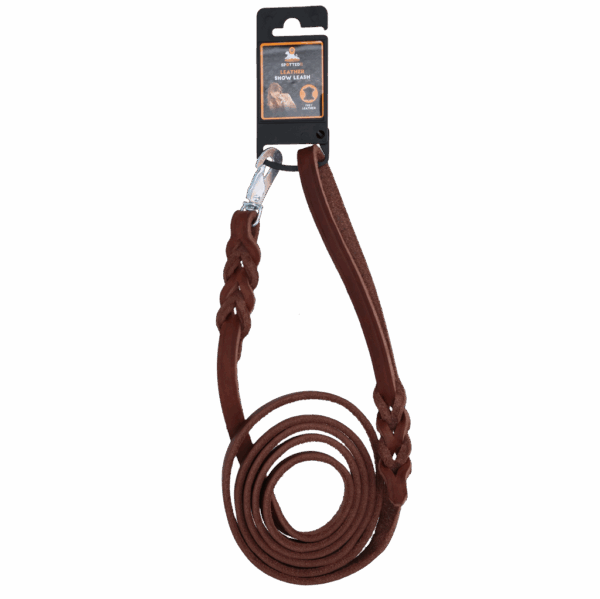 289074 Spotted! Pro Leren Showlijn Bruin Kliphaak 1,6x180cm