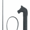 289459 Rijzweep 90cm zwart met paardenhoofdgreep