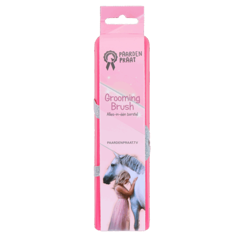 Paardenpraat Grooming Brush Medium roze