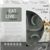 289623 Eat Slow Live Longer Tumble Feeder Grey