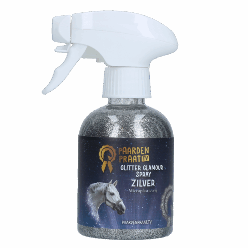 Paardenpraat Glitter Glamour Spray Zilver