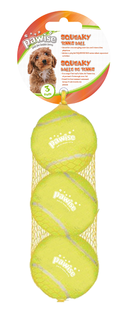 289850 Pawise Squeaky Tennis Ball 6 cm 3-pack