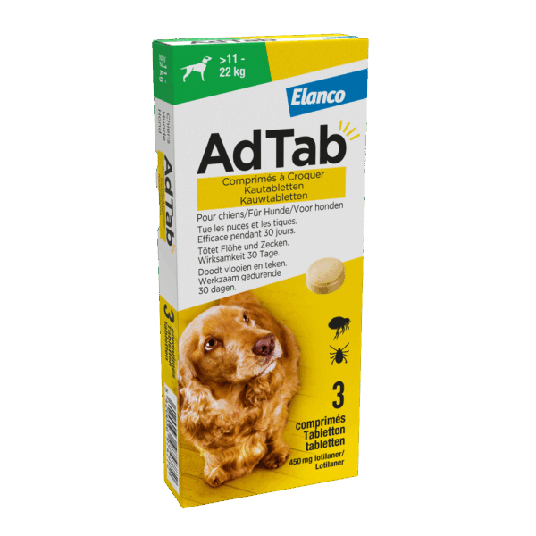 290130 Adtab kauwtablet voor honden (>11 - 22 kg) 3 tabletten