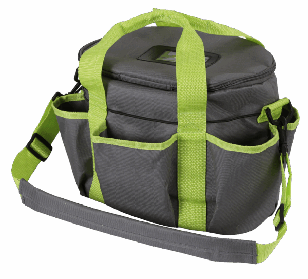 290165 Borsteltas 27 x 22 x 22cm antraciet appelgroen