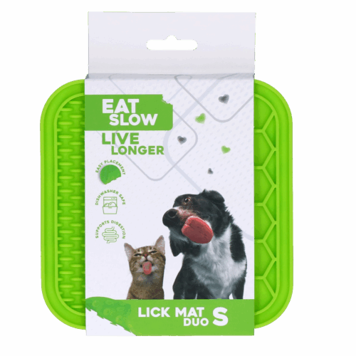 290334 Eat Slow Live Longer Lick Mat Duo S Green