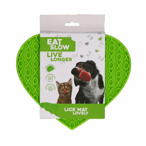 290488 Eat Slow Live Longer Lick Mat Lovely Green