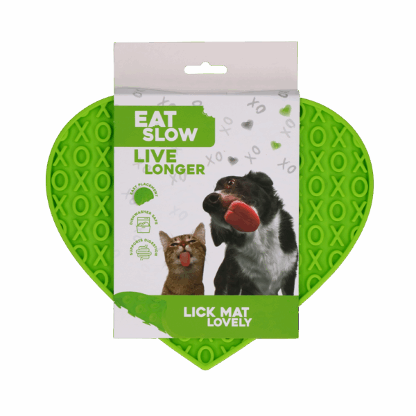 Eat Slow Live Longer Lick Mat Lovely Green
