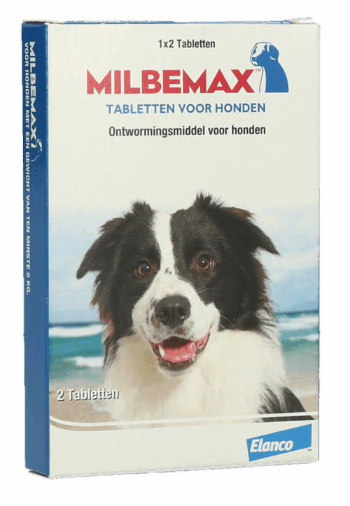 290585 Milbemax Tabletten Hond Groot 2 tabl. 5-75kg